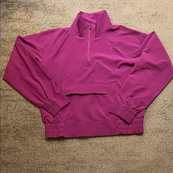 Athleta Jackets & Blazers - NWOT Athleta Boundless Popover Cropped Jacket  Magenta Pink Size XXS